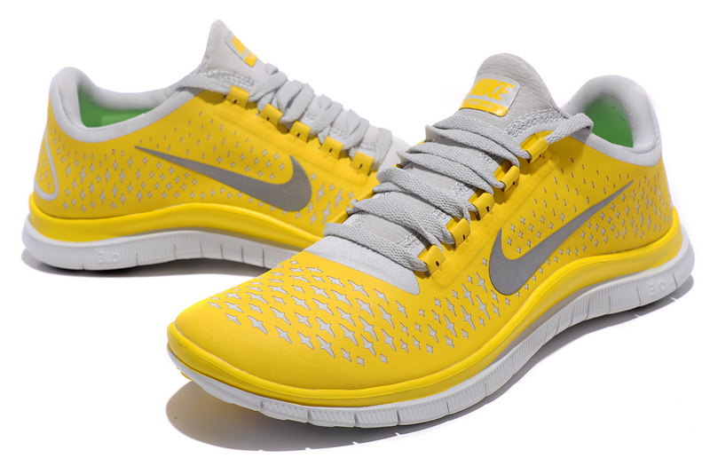 Hot Nike Free3.0 Men Shoes Yellow/Silver